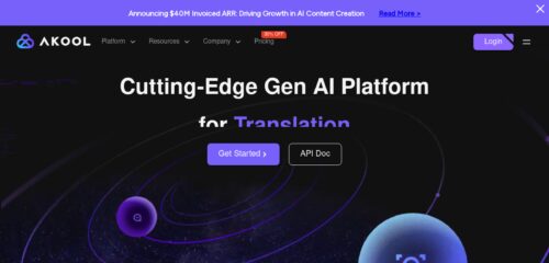 Скриншот настольной версии сайта akool.com