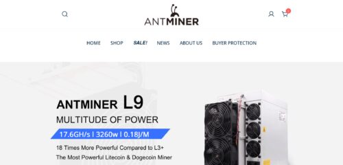 Скриншот настольной версии сайта antminertech.com
