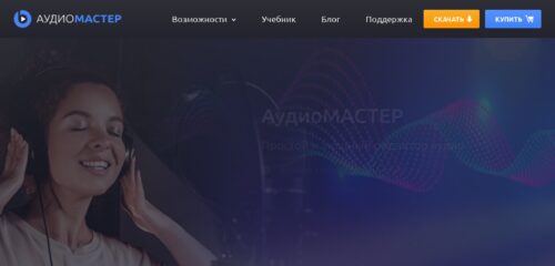 Скриншот настольной версии сайта audiomaster.su