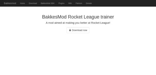 Скриншот настольной версии сайта bakkesmod.com