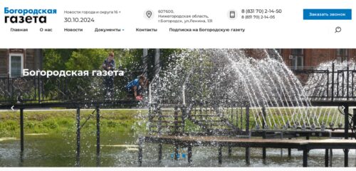 Скриншот настольной версии сайта bgmedia.ru