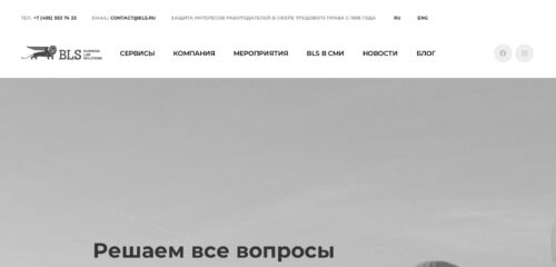 Скриншот настольной версии сайта bls.ru