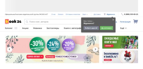 Скриншот настольной версии сайта book24.ru
