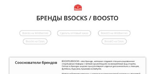 Скриншот настольной версии сайта boosto.ru