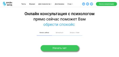 Скриншот настольной версии сайта brainbild.com