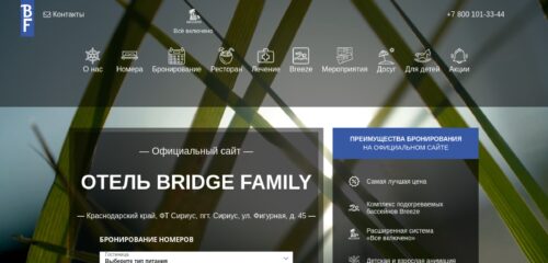 Скриншот десктопной версии сайта bridgefamily.ru