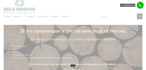 Скриншот настольной версии сайта brusmoscow.ru