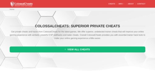Скриншот настольной версии сайта colossalcheats.com