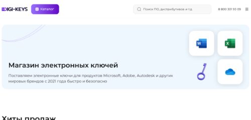 Скриншот настольной версии сайта digi-keys.ru