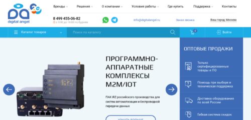 Скриншот настольной версии сайта digitalangel.ru