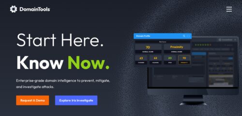 Скриншот настольной версии сайта domaintools.com