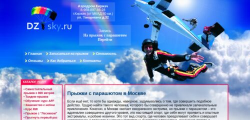 Скриншот настольной версии сайта dz-sky.ru