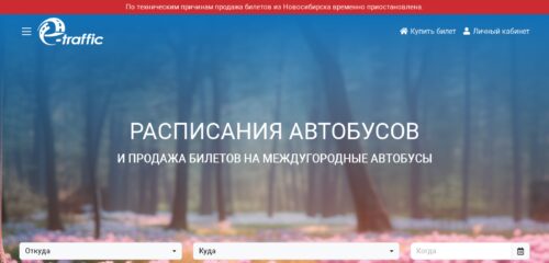 Скриншот настольной версии сайта e-traffic.ru