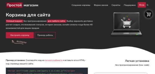 Скриншот настольной версии сайта easynetshop.ru