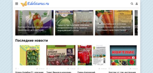 Скриншот настольной версии сайта edelstarus.ru