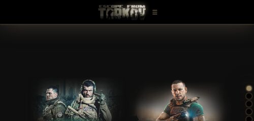 Скриншот настольной версии сайта escapefromtarkov.com