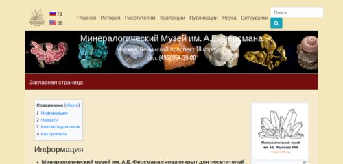 Скриншот настольной версии сайта fmm.ru