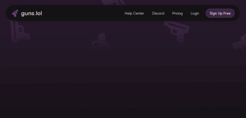 Скриншот настольной версии сайта guns.lol