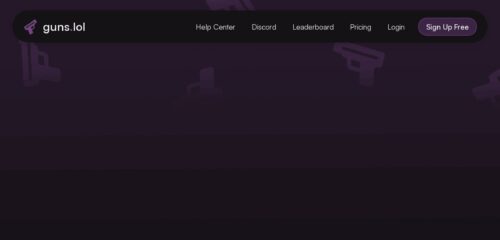 Скриншот настольной версии сайта guns.lol