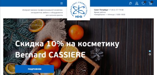 Скриншот настольной версии сайта icg-shop.ru