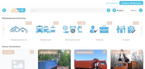 Скриншот настольной версии сайта jnjn.ru