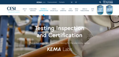 Скриншот настольной версии сайта kema.com