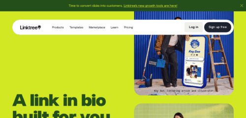 Скриншот настольной версии сайта linktr.ee