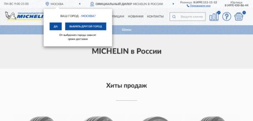 Скриншот настольной версии сайта michshop.ru