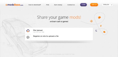 Скриншот настольной версии сайта modsbase.com