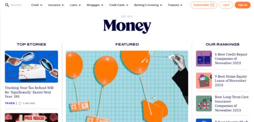 Скриншот настольной версии сайта money.com