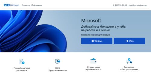 Скриншот настольной версии сайта ms-windows.com