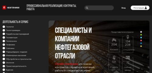 Скриншот настольной версии сайта neftynik.com