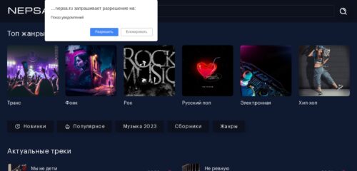 Скриншот настольной версии сайта nepsa.ru