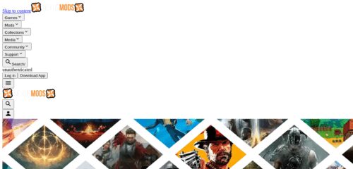 Скриншот настольной версии сайта nexusmods.com