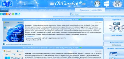 Скриншот настольной версии сайта ovgorskiy.ru