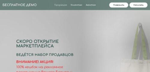 Скриншот настольной версии сайта palatkamarket-info.ru