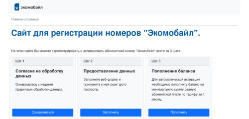 Скриншот настольной версии сайта pd.ekomobile.ru