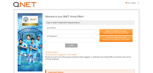 Скриншот настольной версии сайта portal.qnet.net