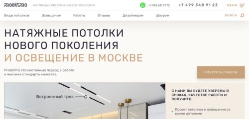 Скриншот настольной версии сайта proektpro.su