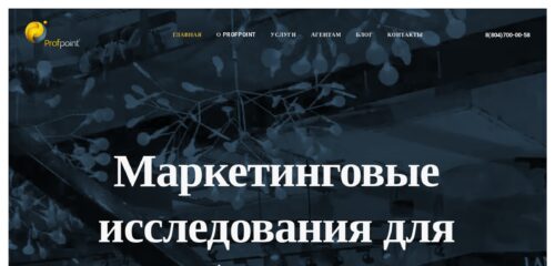 Скриншот настольной версии сайта profpoint.ru