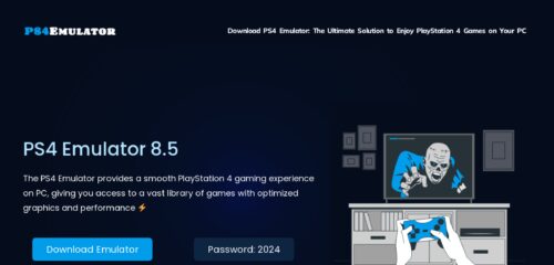 Скриншот настольной версии сайта ps4emulator.net