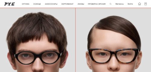 Скриншот настольной версии сайта pyeoptics.com