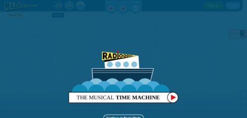 Скриншот настольной версии сайта radiooooo.com