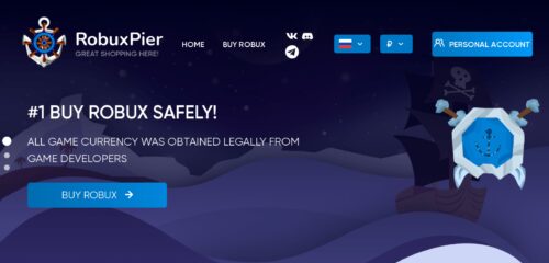 Скриншот настольной версии сайта robuxpier.io