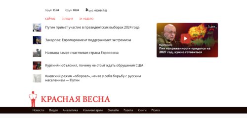 Скриншот настольной версии сайта rossaprimavera.ru