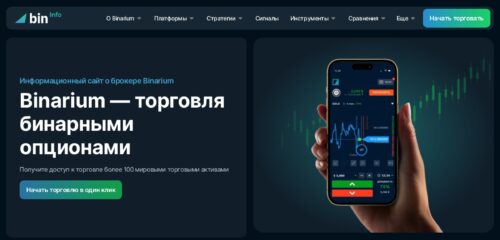 Скриншот настольной версии сайта ru.binarium-app.online