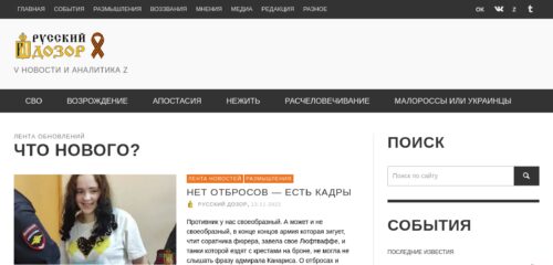 Скриншот настольной версии сайта rusdozor.ru