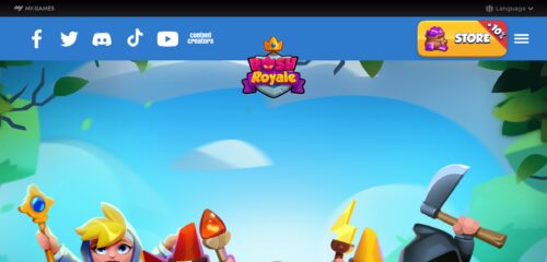 Скриншот настольной версии сайта rushroyale.my.games