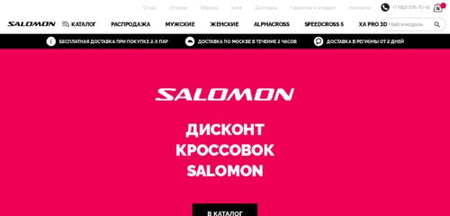 Скриншот десктопной версии сайта salomon-diskont.ru