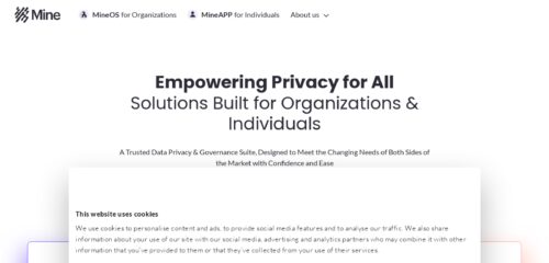 Скриншот настольной версии сайта saymine.com